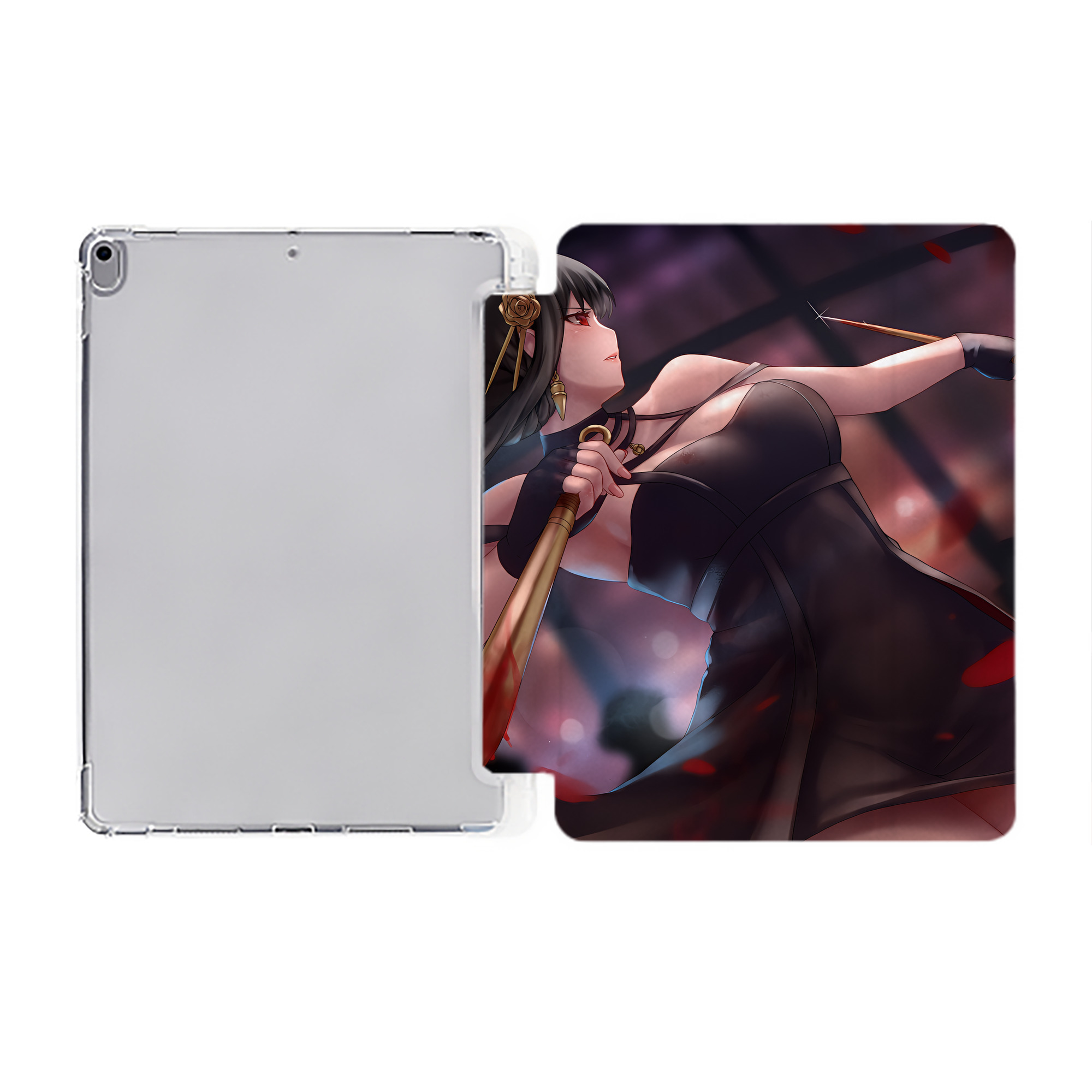 （画像用） SPY×FAMILY间谍家家酒 IPad ケース ペン収納付き 三つ折りスタンド PUレザー×シリコン 対応機種9.5/10.5/10.9インチ